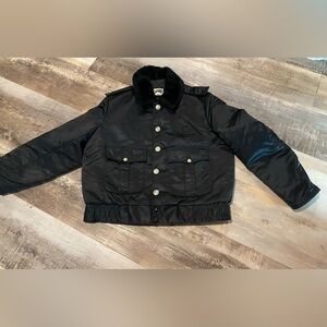 Vintage Tuffy Jac Police Bomber Jacket With Faux Fur Collar